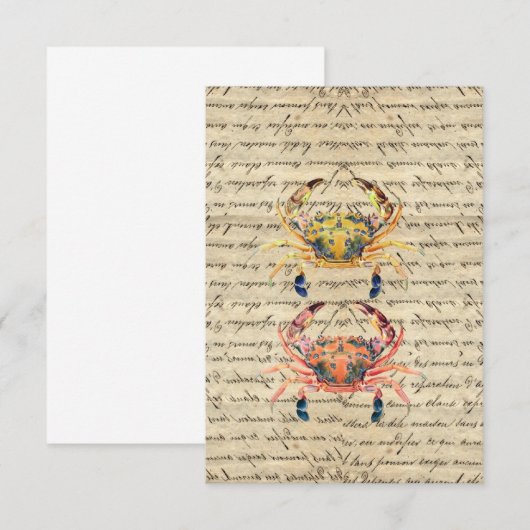 Antique Vintage crab illustration (Front/Back)