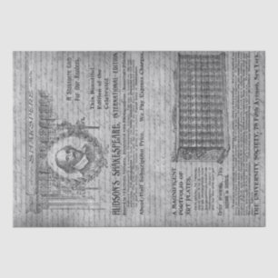 Antique Vintage Ephemera Shakespeare Handwriting Tissue Paper