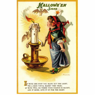Antique / Vintage Halloween Standing Plaque Cutout