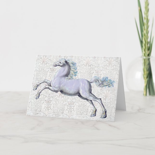 Antique Vintage Illustrated Horse Note Card (Front)