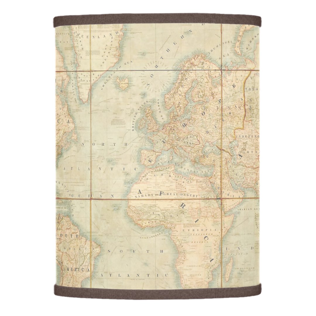 Antique Vintage Map of the World Lamp Shade Zazzle