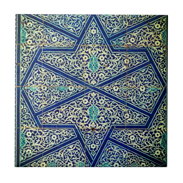 Antique Vintage Mosaic Ceramic Tile (Front)