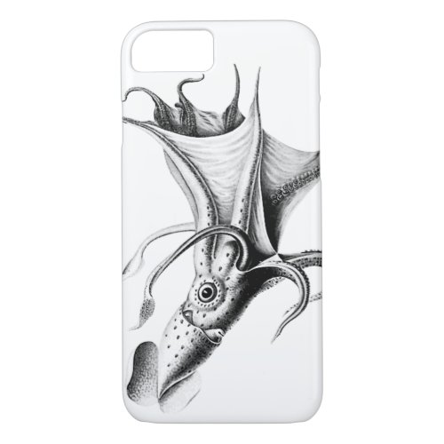 Antique vintage nautical squid kraken octopus iPhone 87 case