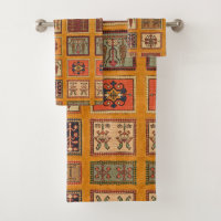 Antique Vintage Orange Terracotta Kilim Turkish
