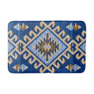 Antique Vintage Oriental Blue Beige Kilim Turkish 