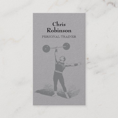 Gold Vintage Personal Trainer Business Card