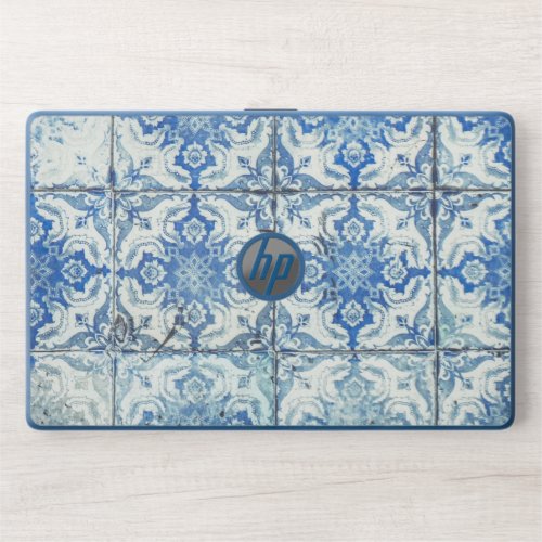 Antique Vintage Portuguese Tiles Pattern _ Azulejo HP Laptop Skin