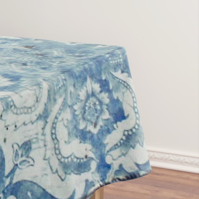 Antique Vintage Portuguese Tiles Pattern - Azulejo Tablecloth (In Situ)