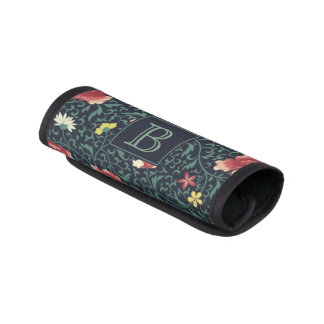 Antique Vintage Pretty Floral Monogram Luggage Handle Wrap