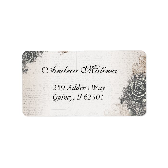 Antique Vintage Rose Address Labels