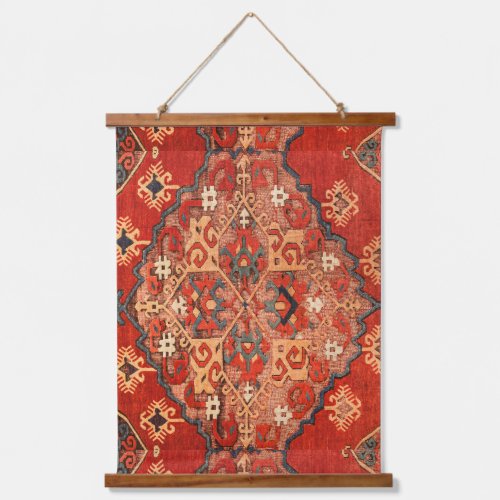 Antique Vintage Rusty Red Turkish Kilim Rug Wall Hanging Tapestry