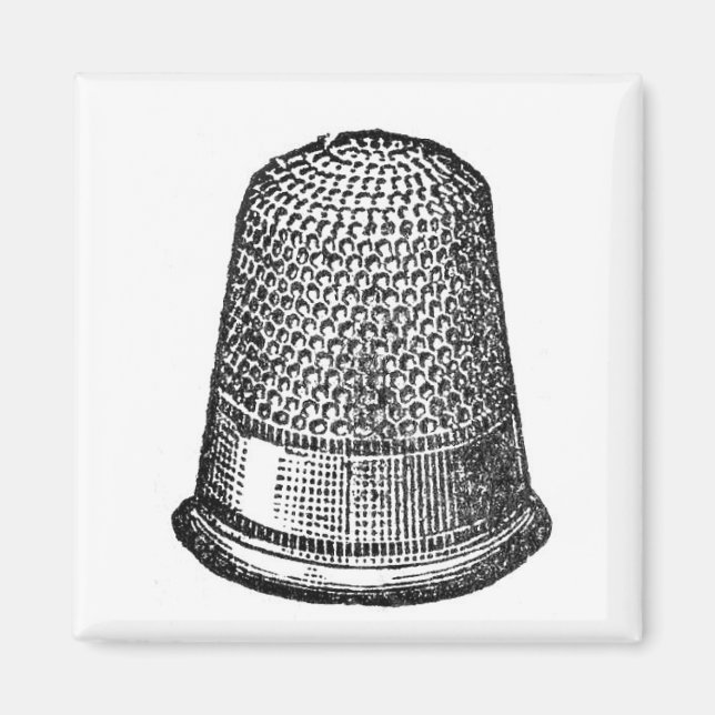 Antique Vintage Thimble 1880's Fridge Magnet (Front)