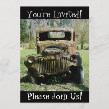 Antique Vintage Truck Retirement Party Invitation by CountryCorner at Zazzle