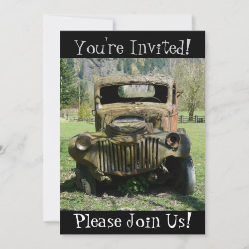 Antique Vintage Truck Retirement Party Invitation