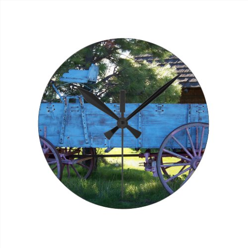Antique wagon round clock