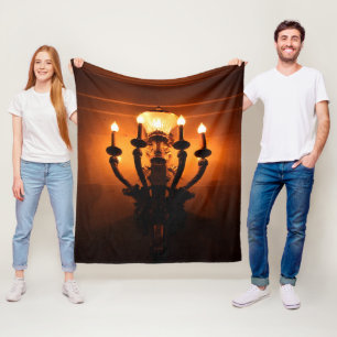 Antique Wall Light  Fleece Blanket