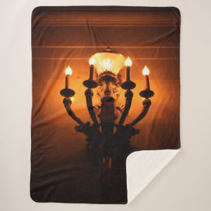 Antique Wall Light Sherpa Blanket