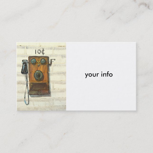 antique wall phone business card (Front)