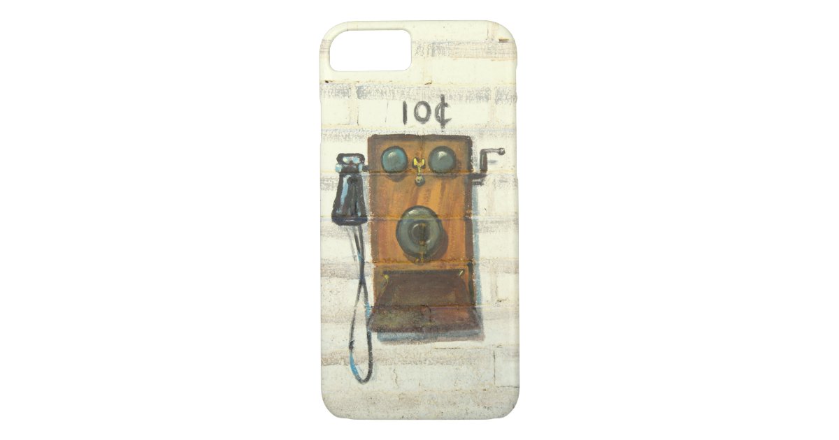 antique wall phone iphone case Zazzle