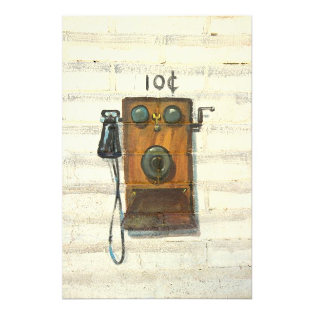 antique wall phone photo print (Front)