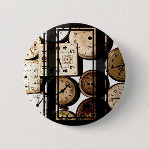 Antique Watch Faces Steampunk Pinback Button