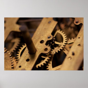 Antique Watch Internal Parts Poster