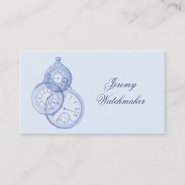 Antique watch repair business card (Front)