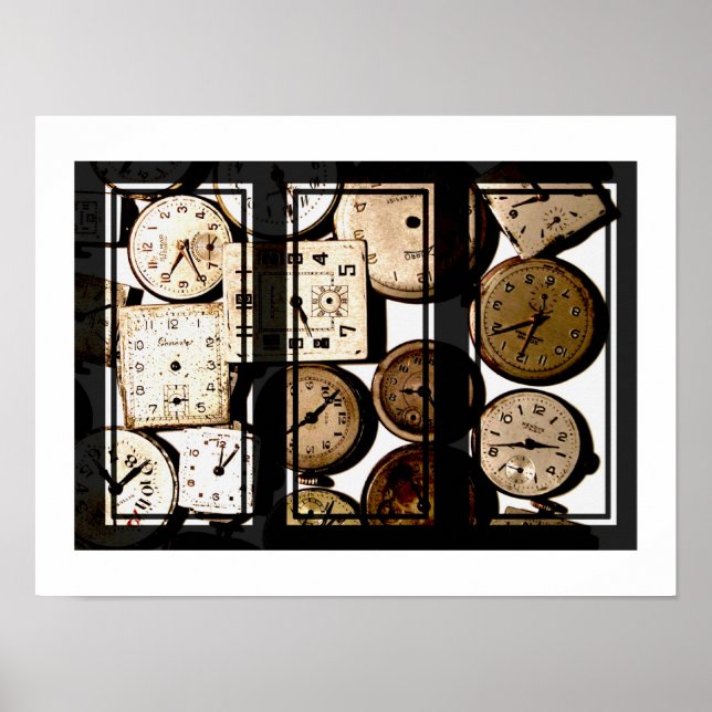 Antique Watches Triptych Poster (Front)