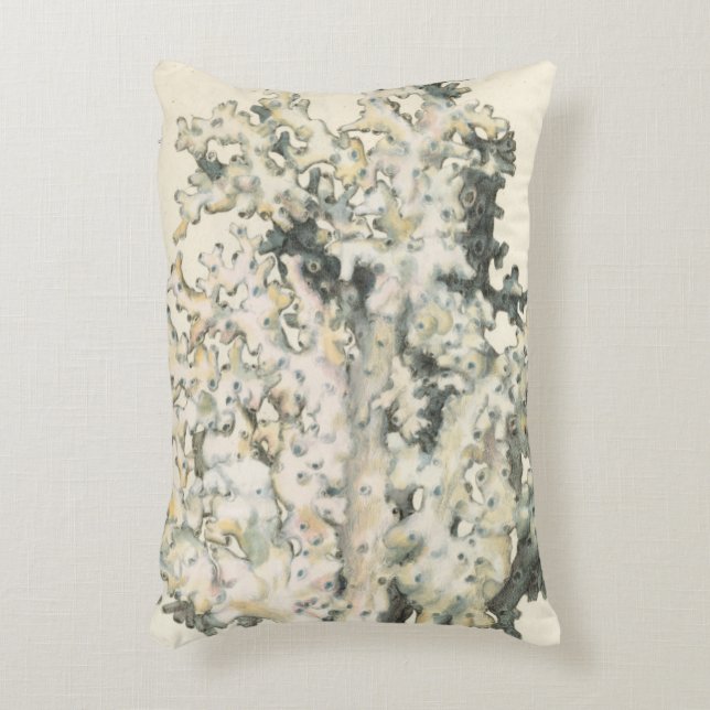 Antique Watercolor Coral Decorative Pillow (Front(Vertical))