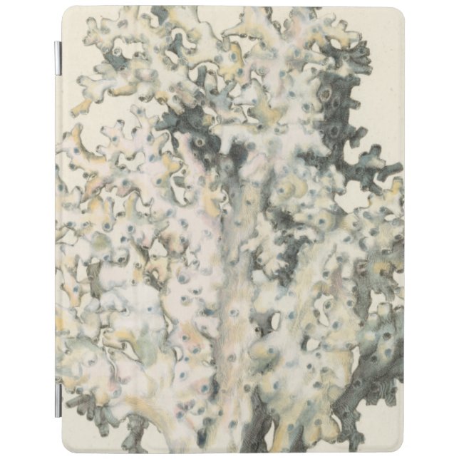 Antique Watercolor Coral iPad Smart Cover (Front)