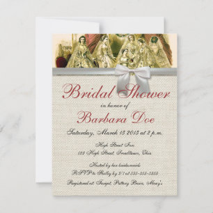 Antique Wedding Bridal Invitation