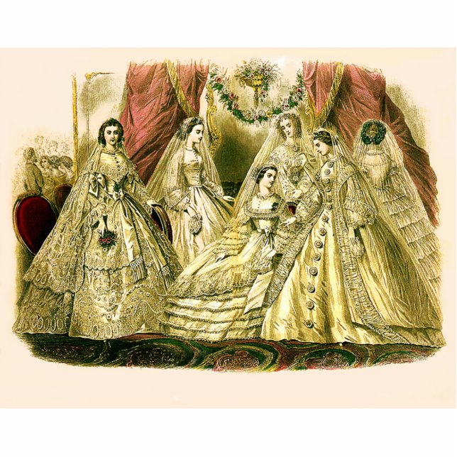 Antique Wedding Bridal Statuette (Front)