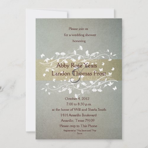 Antique Wedding Shower Invitation