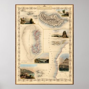 Antique Western Isles Map Poster by EnKore at Zazzle