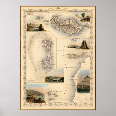 Antique Western Isles Map Poster