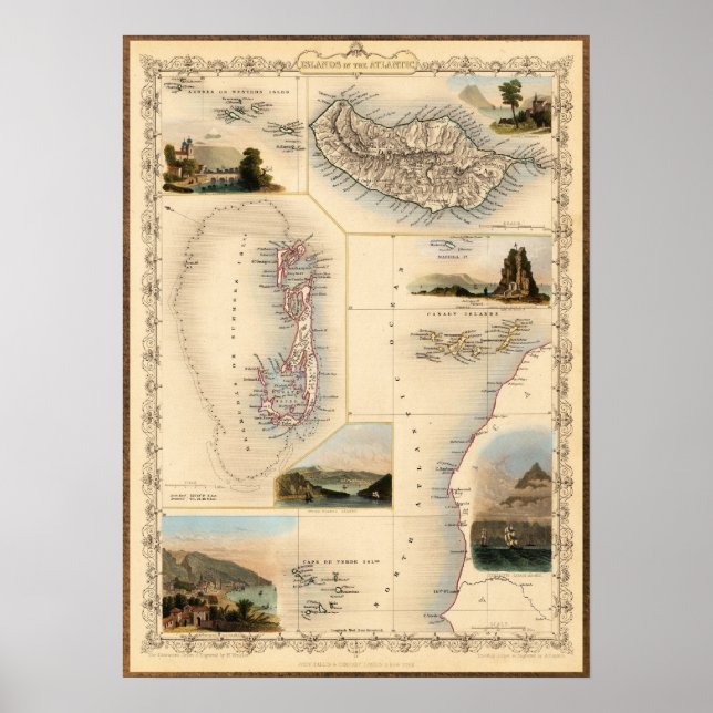 Antique Western Isles Map Poster (Front)