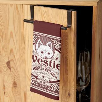 Antique Westie Product of Scotland Kitchen Towel