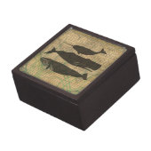 Antique Whale Nautical Sea Life Gift Box (Side)