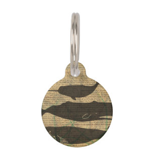 Antique Whale Nautical Vintage Ocean Sea Life Pet ID Tag