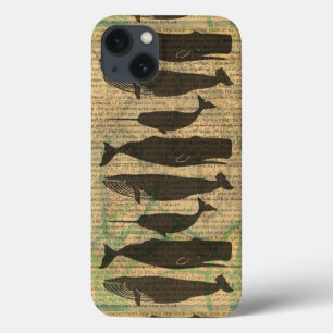 Antique Whale Nautical: Vintage Sea Life iPhone 13 Case