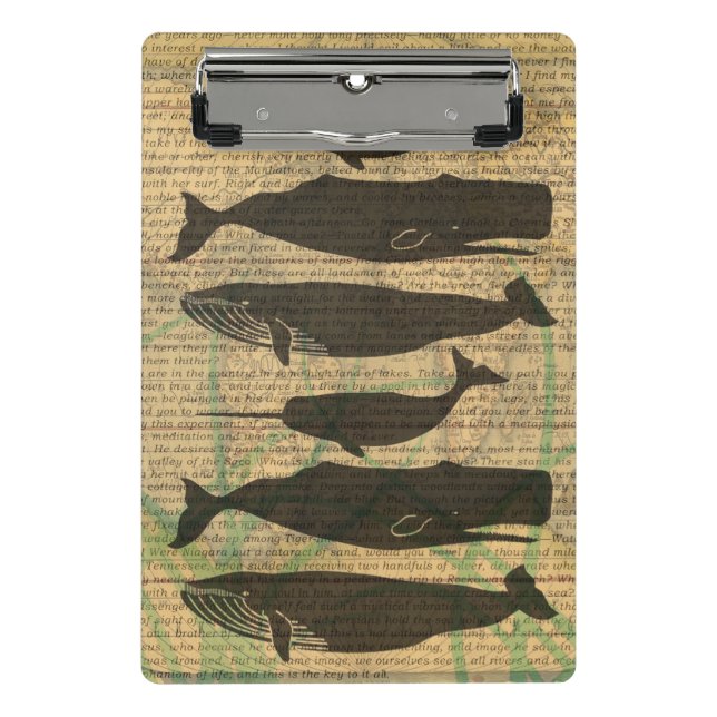  Antique Whale Nautical: Vintage Sea Life  Mini Clipboard (Front)