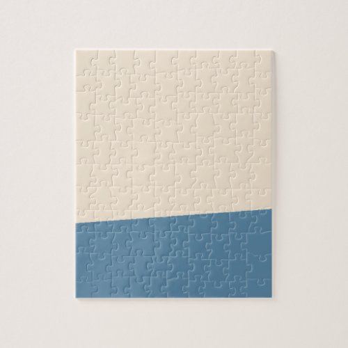 Antique White and Air Force Blue Solid Colors Jigsaw Puzzle
