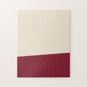 Antique White and Antique Ruby Solid Colors Jigsaw Puzzle