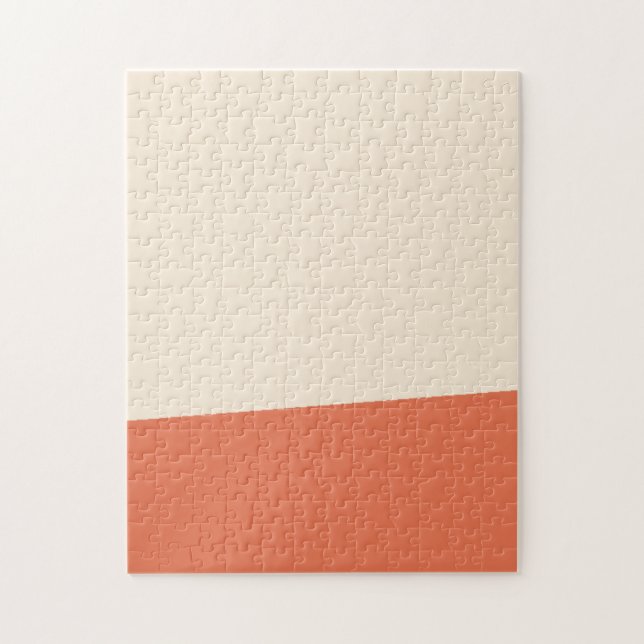 Antique White and Burnt Sienna Solid Colors Jigsaw Puzzle (Vertical)