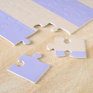 Antique White and Lavender Blue Stripes Jigsaw Puzzle