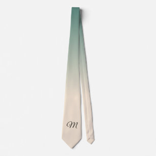 Antique White and Winter Green Ombre Colors Tie