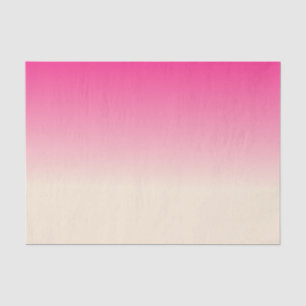 Antique White and Winter Sky Pink Gradient Colors Tissue Paper