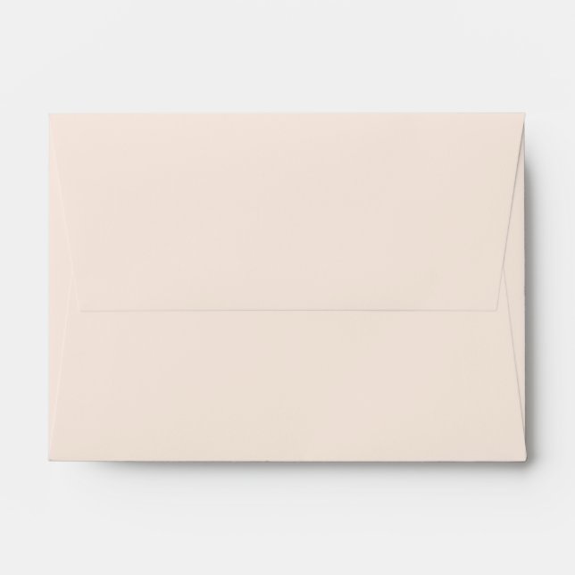 Antique White Blush Matches Couples Shower Invite Envelope (Back (Top Flap))