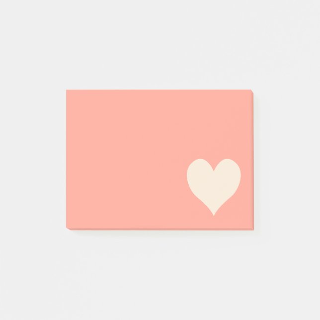 Antique White Cute Heart Shape Post-it Notes (Front)
