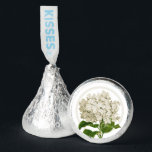 Antique White Hydrangea and Circle Shower Favor<br><div class="desc">Pretty cream hydrangea flowers bloom on these sweet and subtle chocolate kiss stickers,  adding a touch of themed personalization to bridal and baby showers,  weddings,  garden parties and more.</div>
